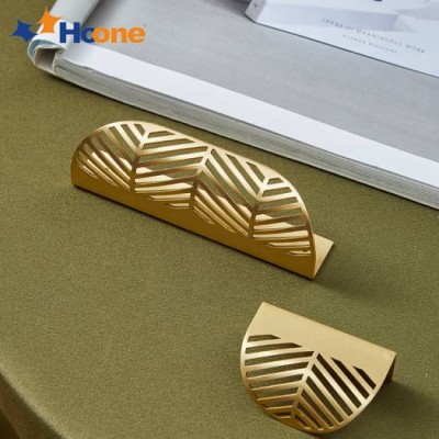 Gold Leaf Wardrobe Handle Custom Leaf Shape Drawer Handle Leaf Handle For Furniture Cabinet Wardrobe Drawer